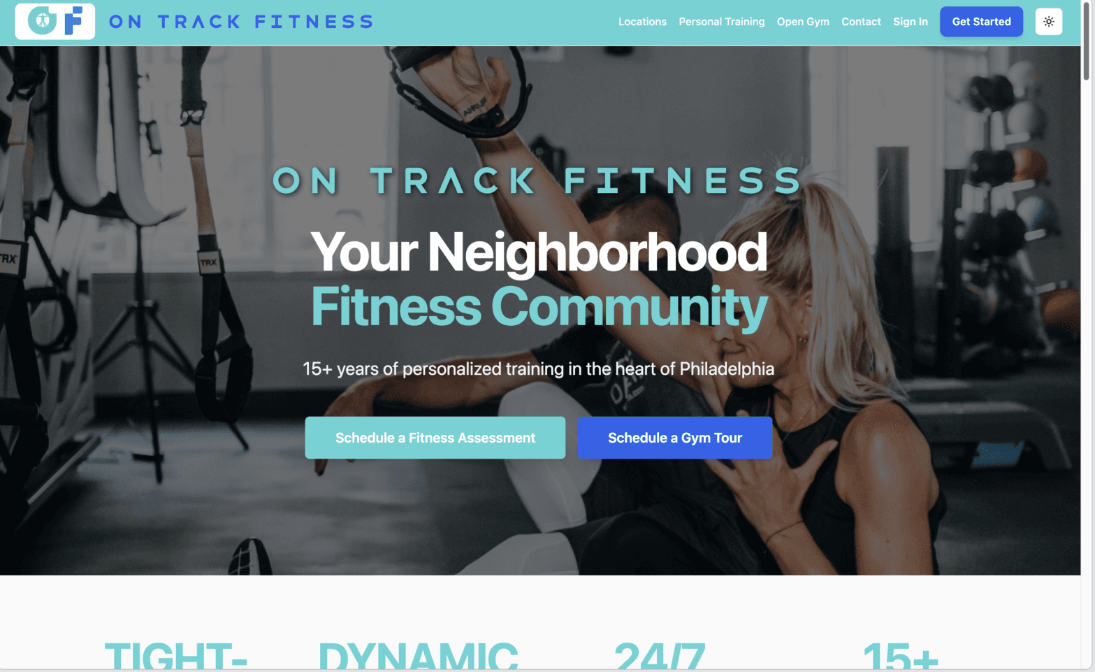 Screenshot of On Track Fitness